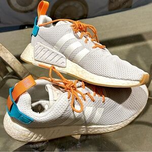 Adidas NMD R2 Sneakers - Men's Size 11 Shoes - Summer White Boost Dolphins